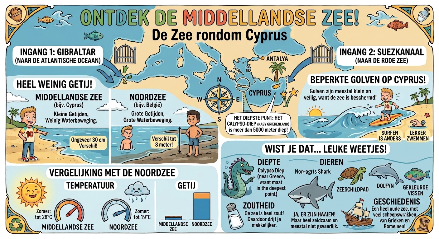 Ontdek de Middellandse Zee - Getij Infografiek